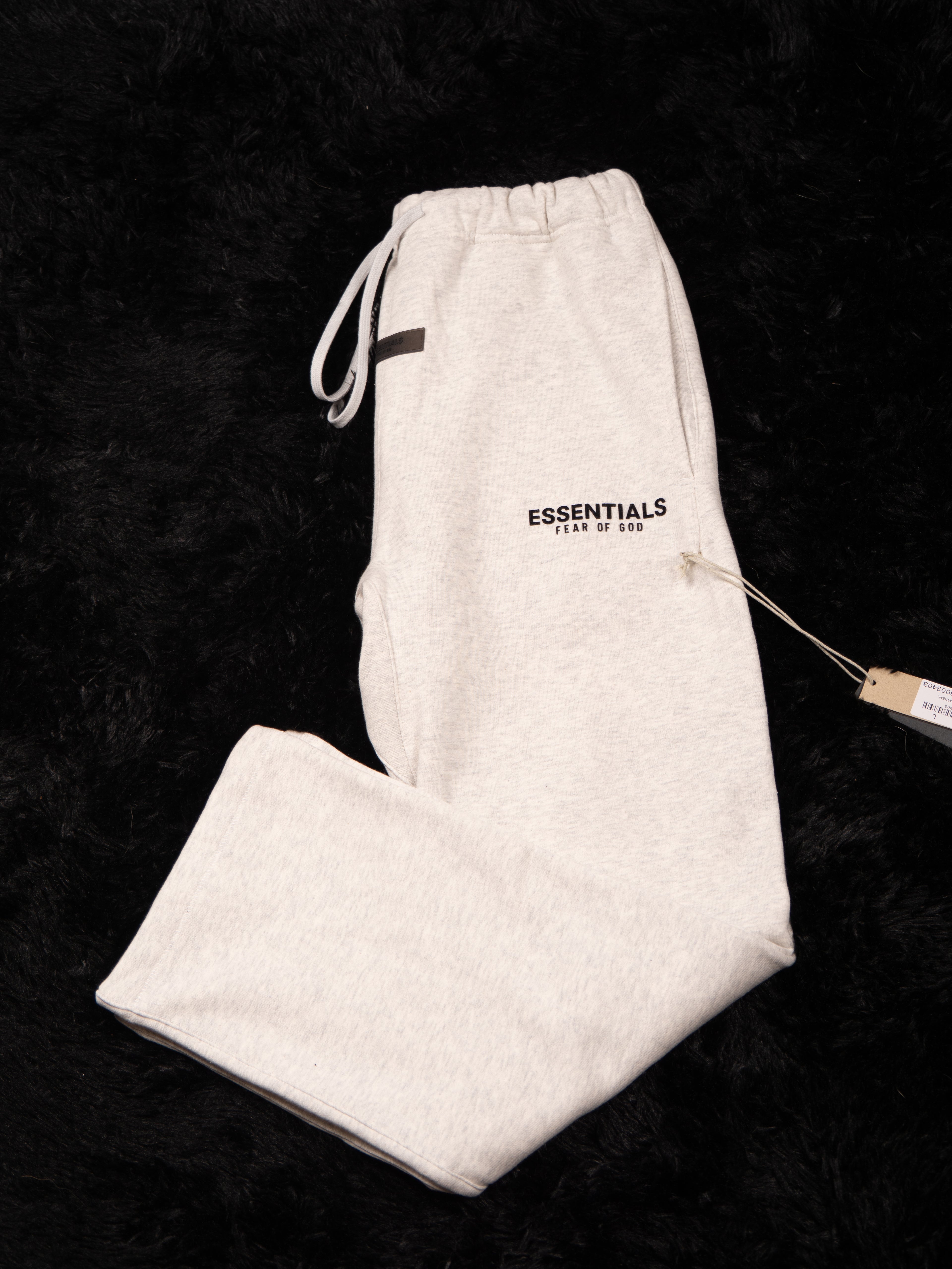 Essentials Fear Of God Light Oatmeal Relaxed fleece sweatpants