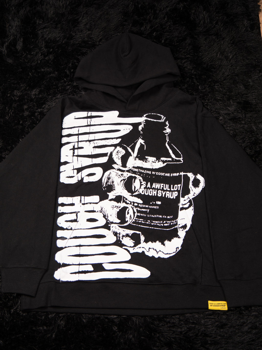 COUGH SYRUP DO NOT SIP DRANK AND SHOOT FIREARMS HOODIE ‘Black’