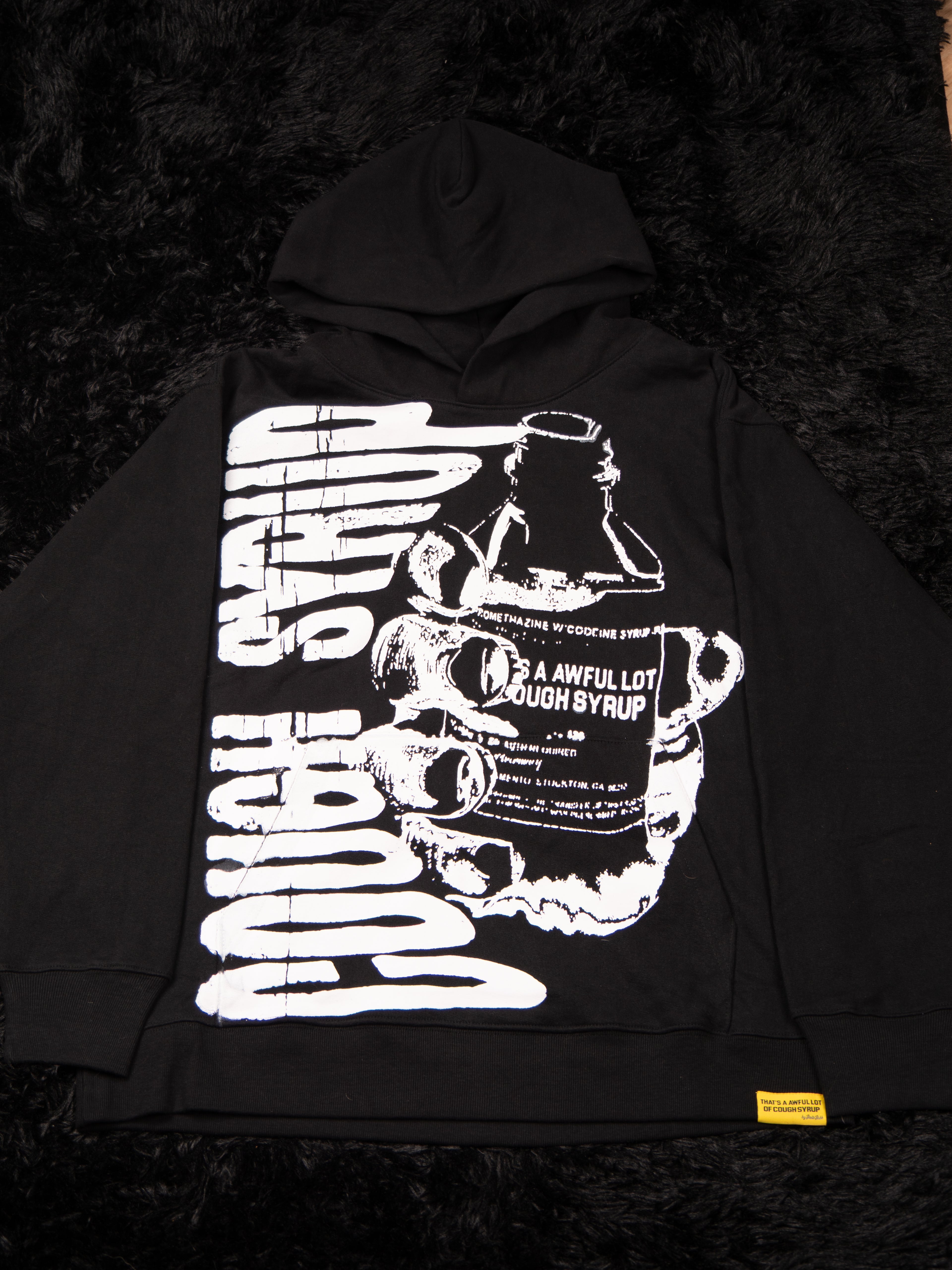 COUGH SYRUP DO NOT SIP DRANK AND SHOOT FIREARMS HOODIE ‘Black’