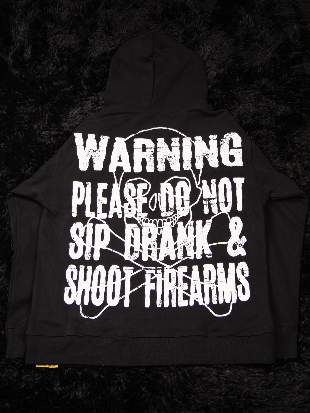 COUGH SYRUP DO NOT SIP DRANK AND SHOOT FIREARMS HOODIE ‘Black’