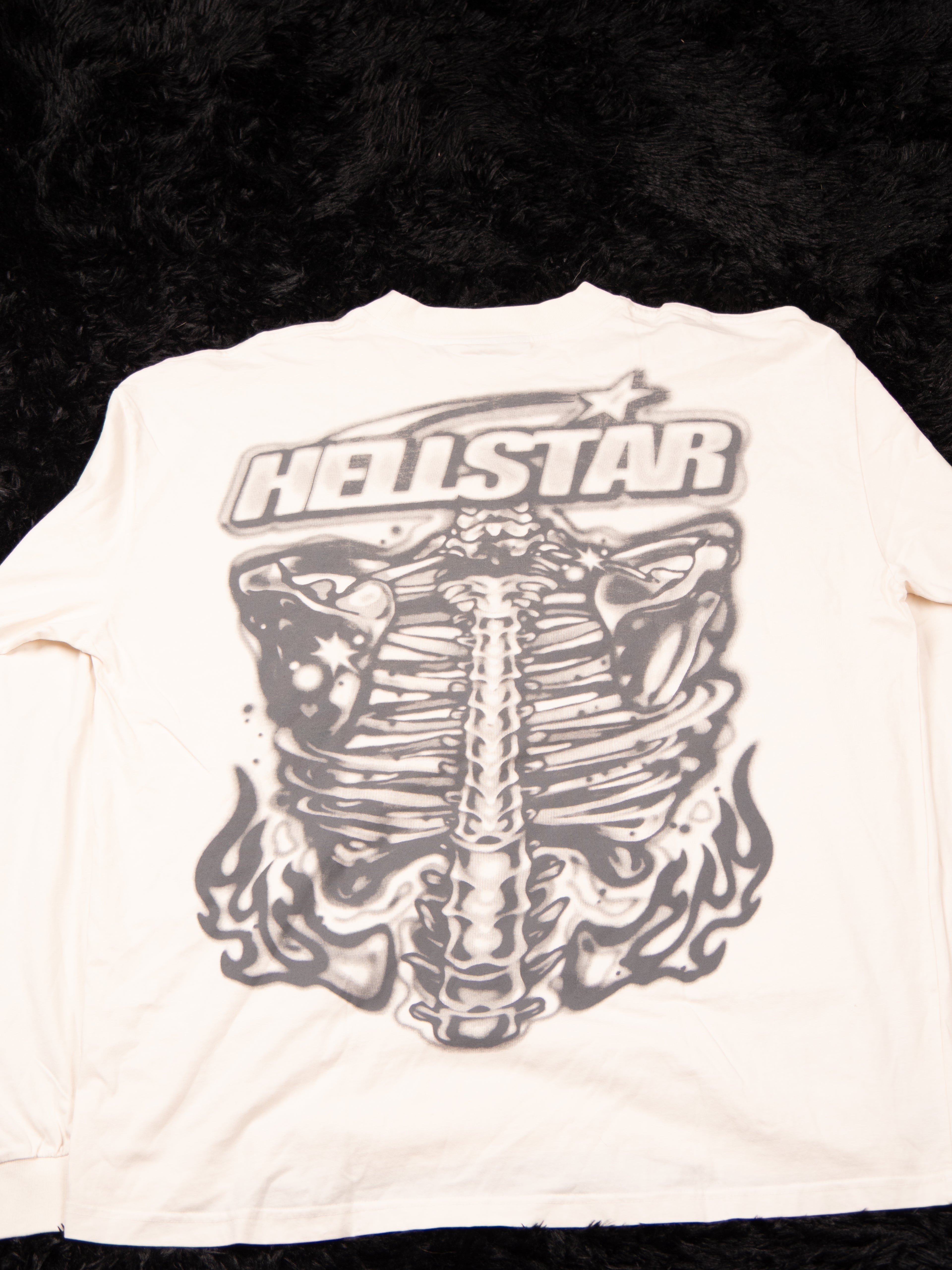 Hellstar Airbrush Bones Long-Sleeve 'White'
