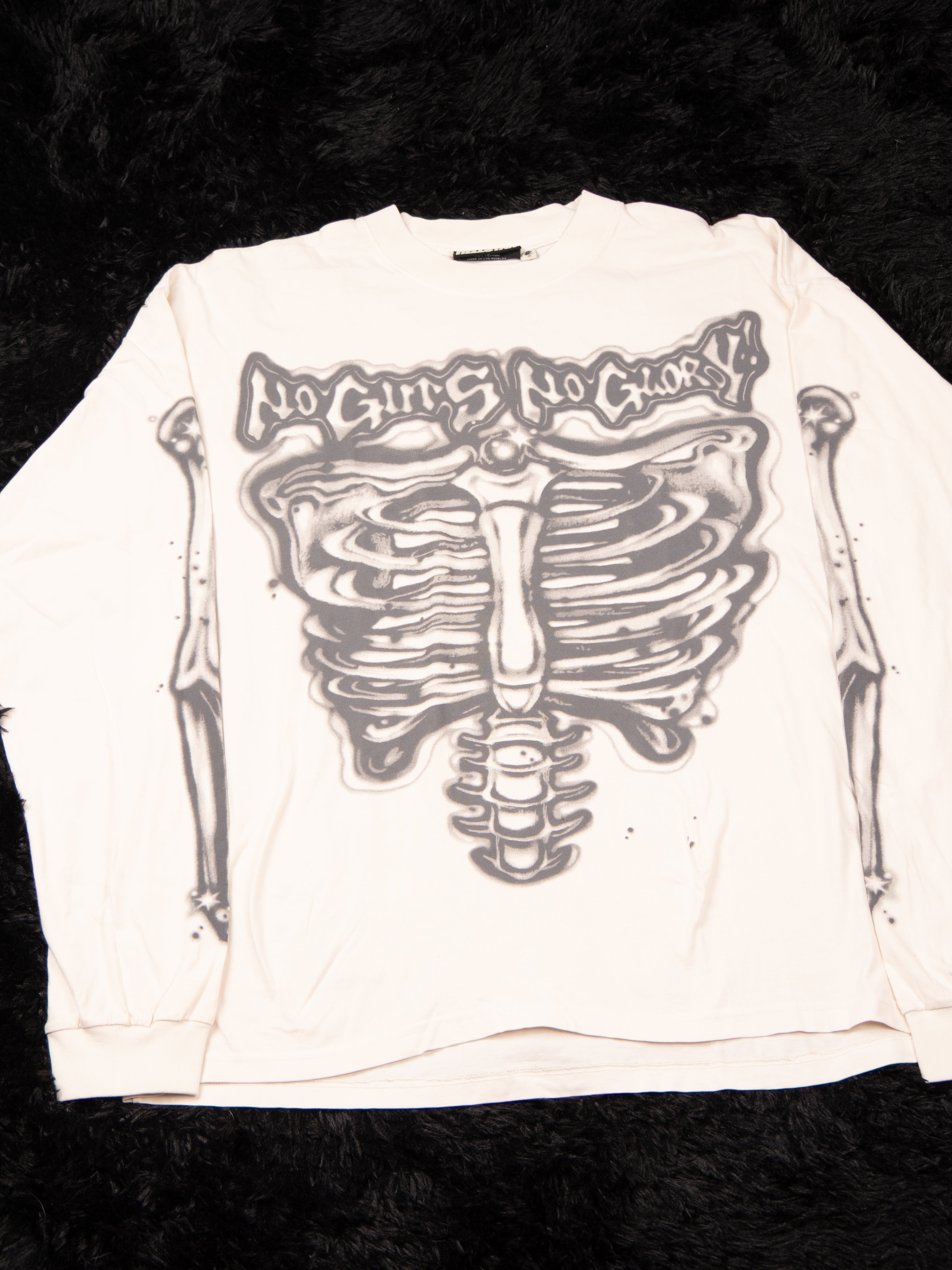 Hellstar Airbrush Bones Long-Sleeve 'White'